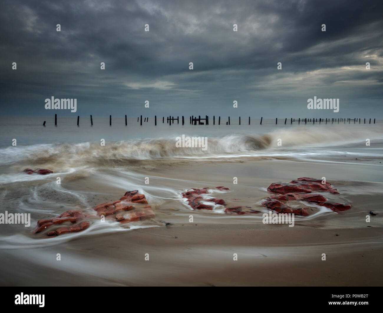 Hinter an Happisburgh Links Stockfoto