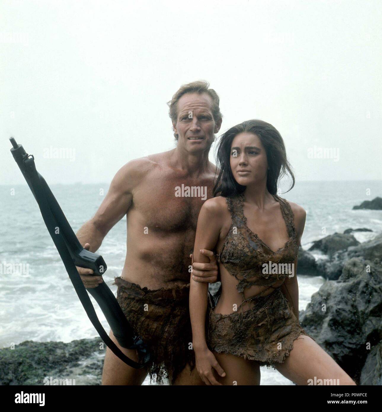 Original Filmtitel: Planet der Affen. Englischer Titel: Planet der Affen. Regisseur: FRANKLIN J. SCHAFFNER. Jahr: 1968. Stars: Charlton Heston, Linda Harrison. Quelle: 20th Century Fox/Album Stockfoto