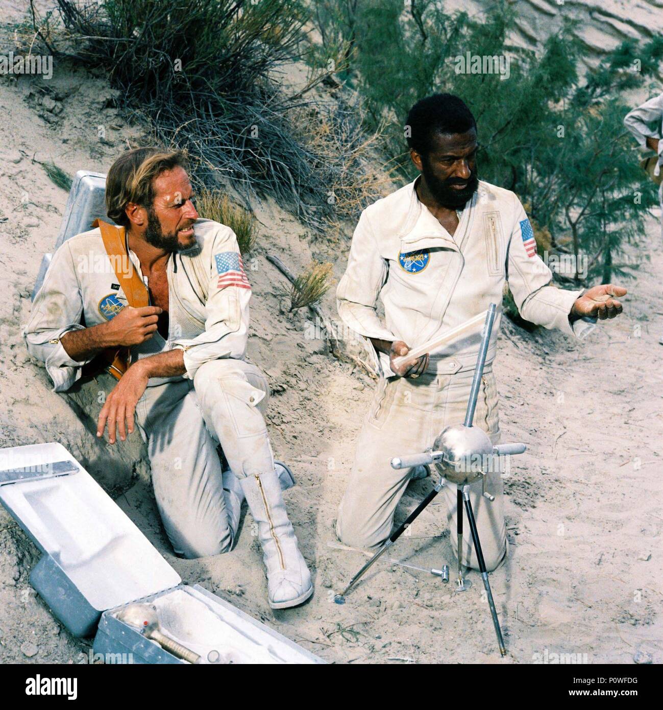 Original Filmtitel: Planet der Affen. Englischer Titel: Planet der Affen. Regisseur: FRANKLIN J. SCHAFFNER. Jahr: 1968. Stars: CHARLTON HESTON; Jeff Burton. Quelle: 20th Century Fox/Album Stockfoto
