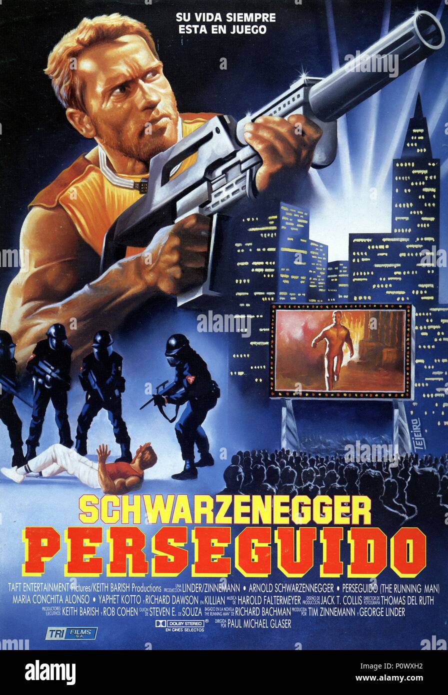 Original Film Titel Laufender Mann Englischer Titel The Running Man Regisseur Paul Michael Glaser Jahr 1987 Quelle Tri Star Bilder Album Stockfotografie Alamy