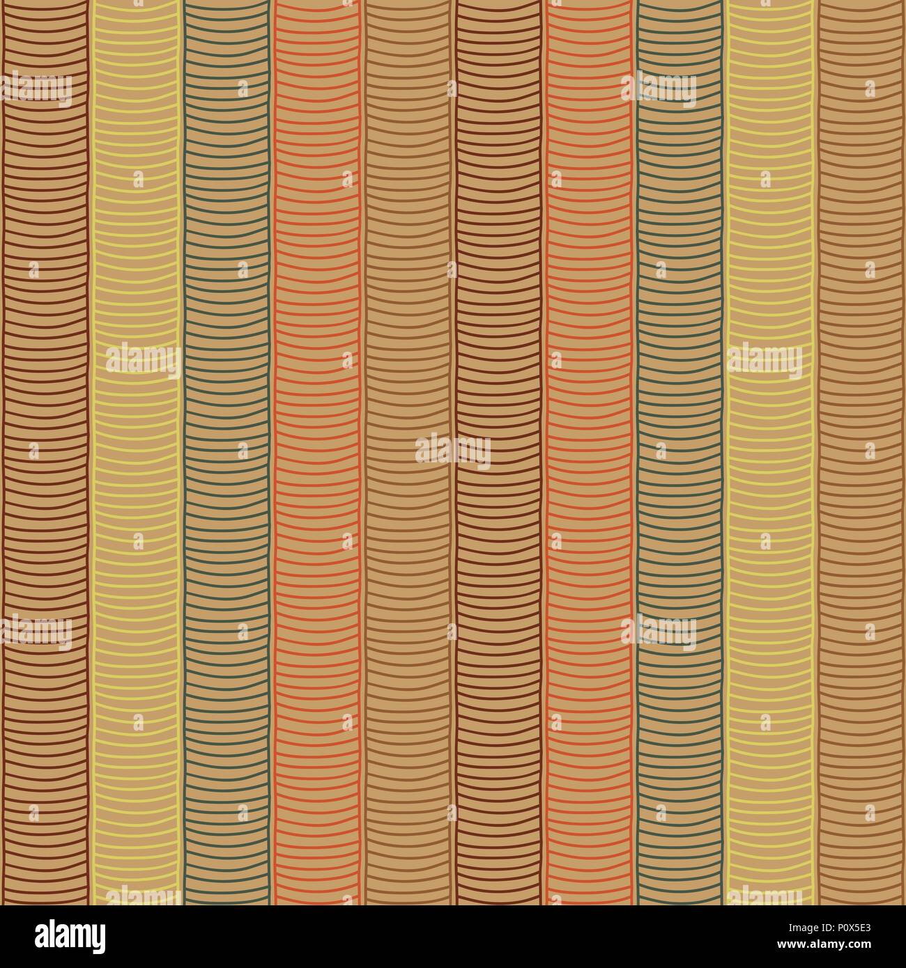 Traditionelle afrikanische ornamentale Muster. Stilisierte nahtlose Textur mit Wellen. Warmes Orange und gelbe Muster zur Dekoration oder Hintergrund. Stock Vektor Traditionelle afrikanische ornamentale Muster. Stilisierte nahtlose Textur mit Wellen. Warmes Orange und gelbe Muster zur Dekoration oder Hintergrund. Stock Vektor