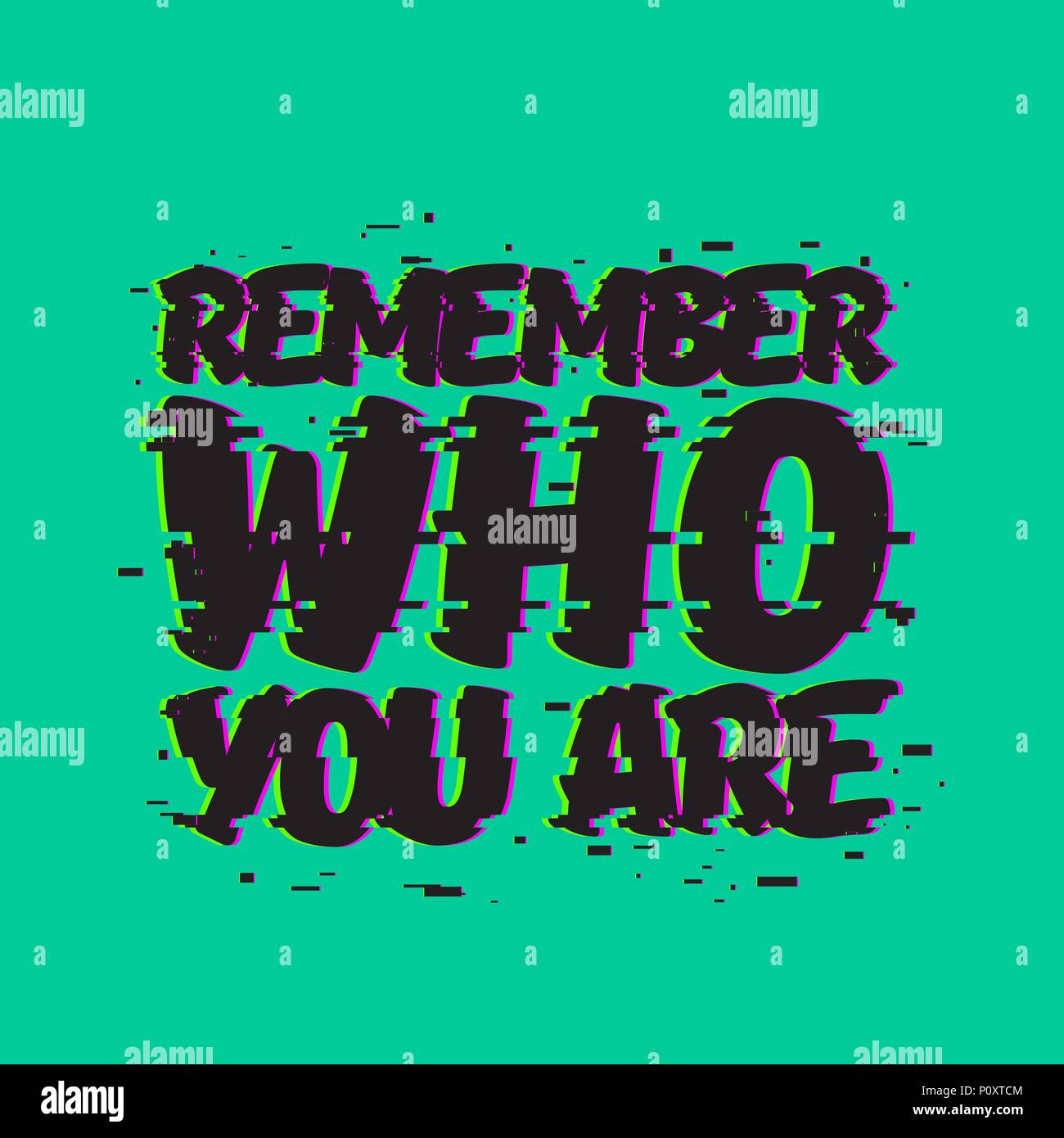 Comic Text glitch Wirkung t-shirt Drucken Stock Vektor