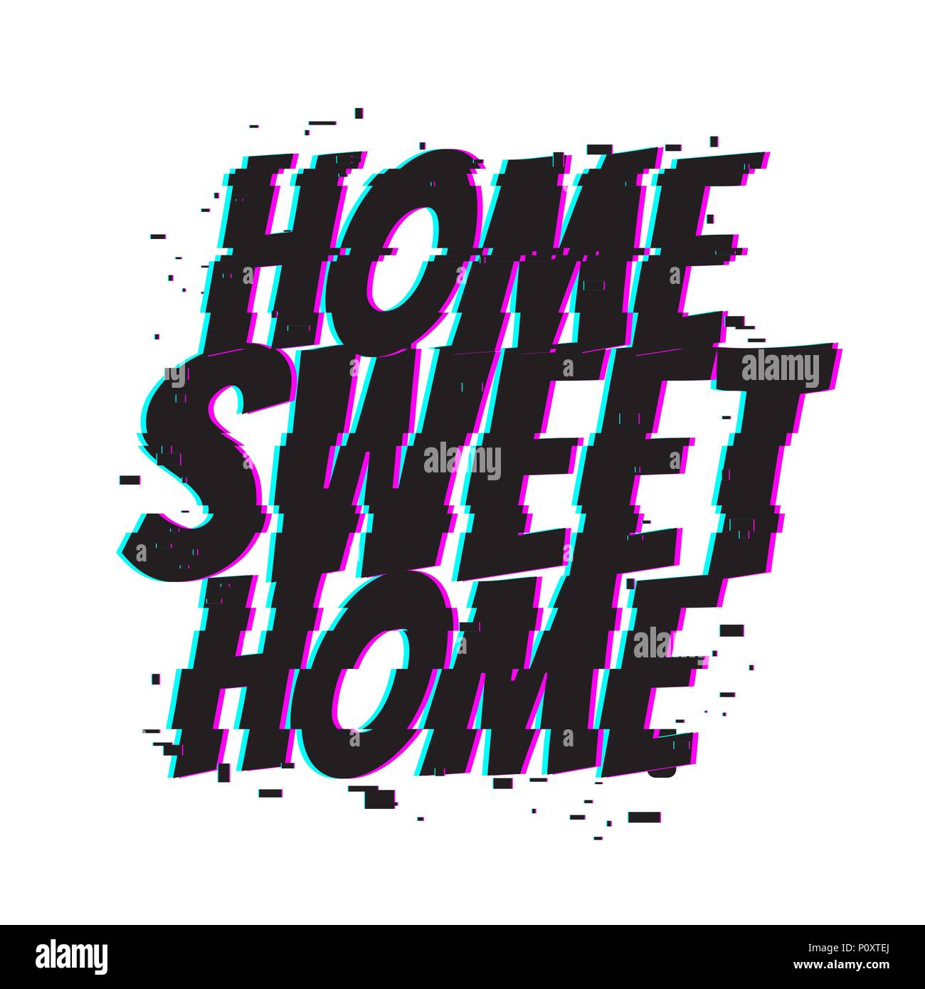 Comic Text glitch Wirkung t-shirt Drucken Stock Vektor