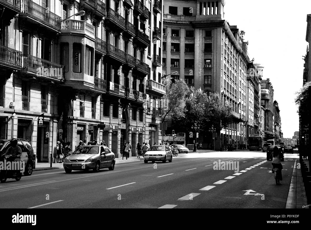 Barcelona-Straßenansicht Stockfoto