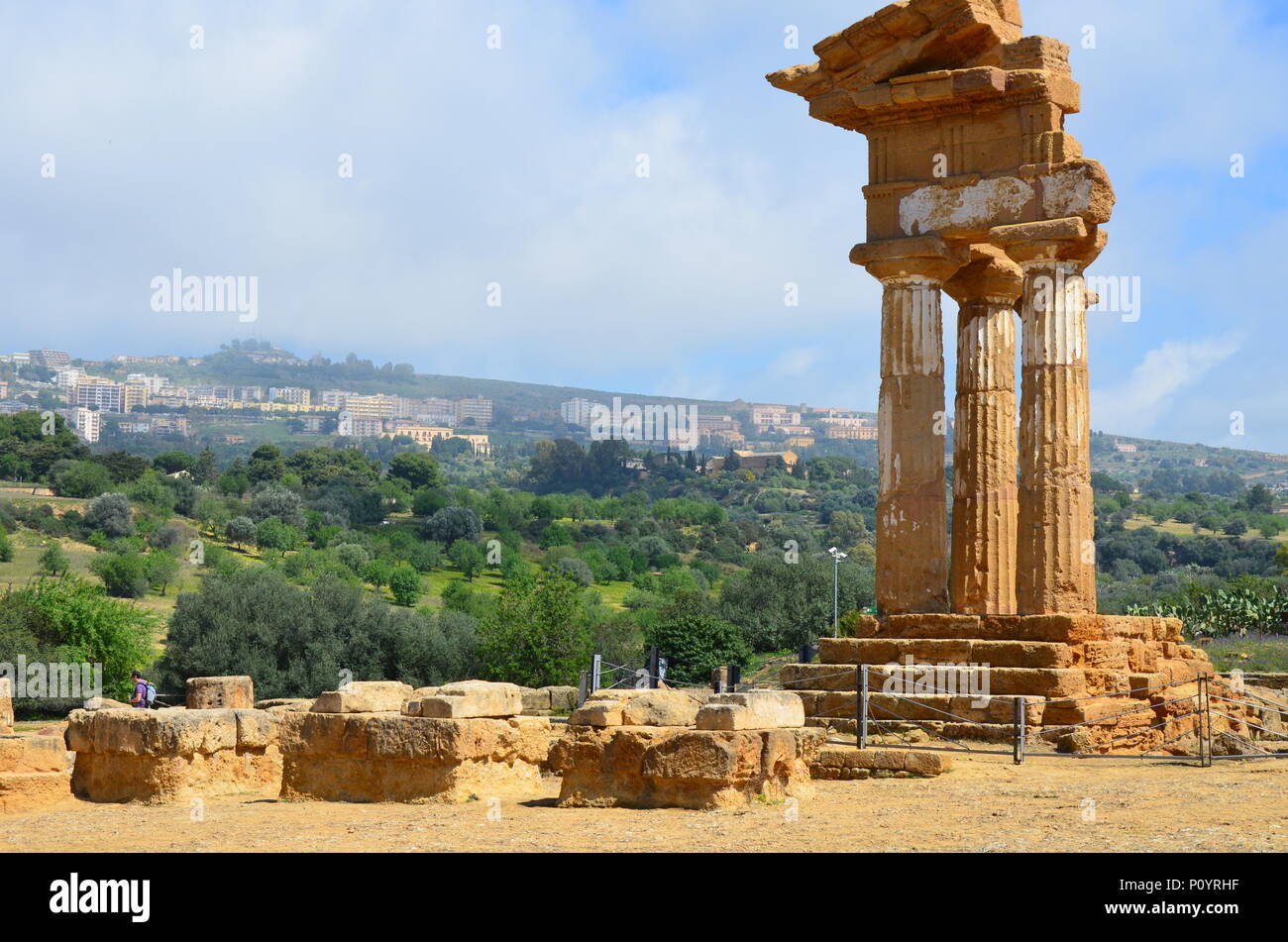 Tempel der Dioskuren, Agrigento Stockfoto