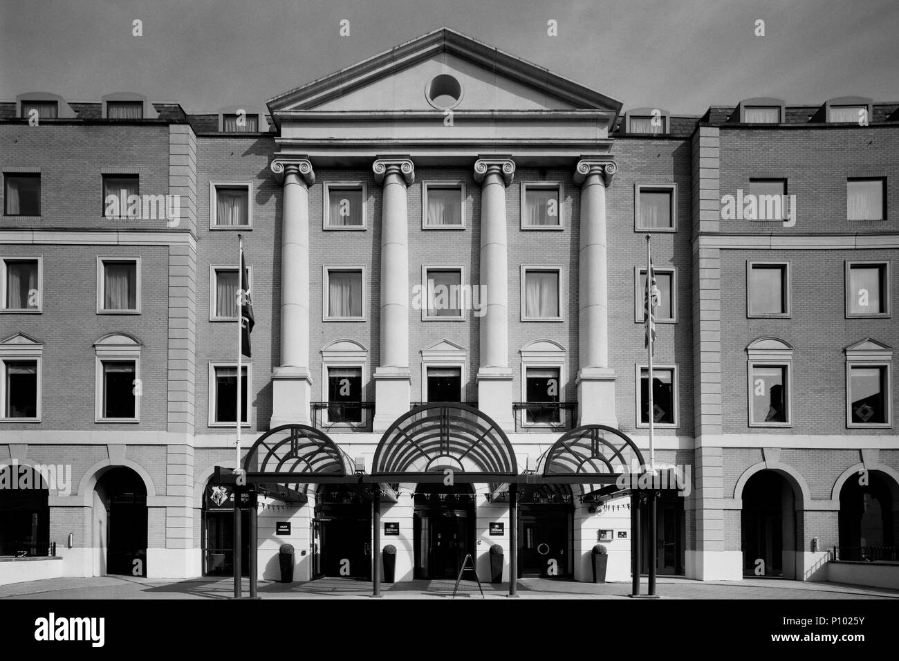 Cambridge City Centre Hilton Hotel an der Downing Street Stockfoto