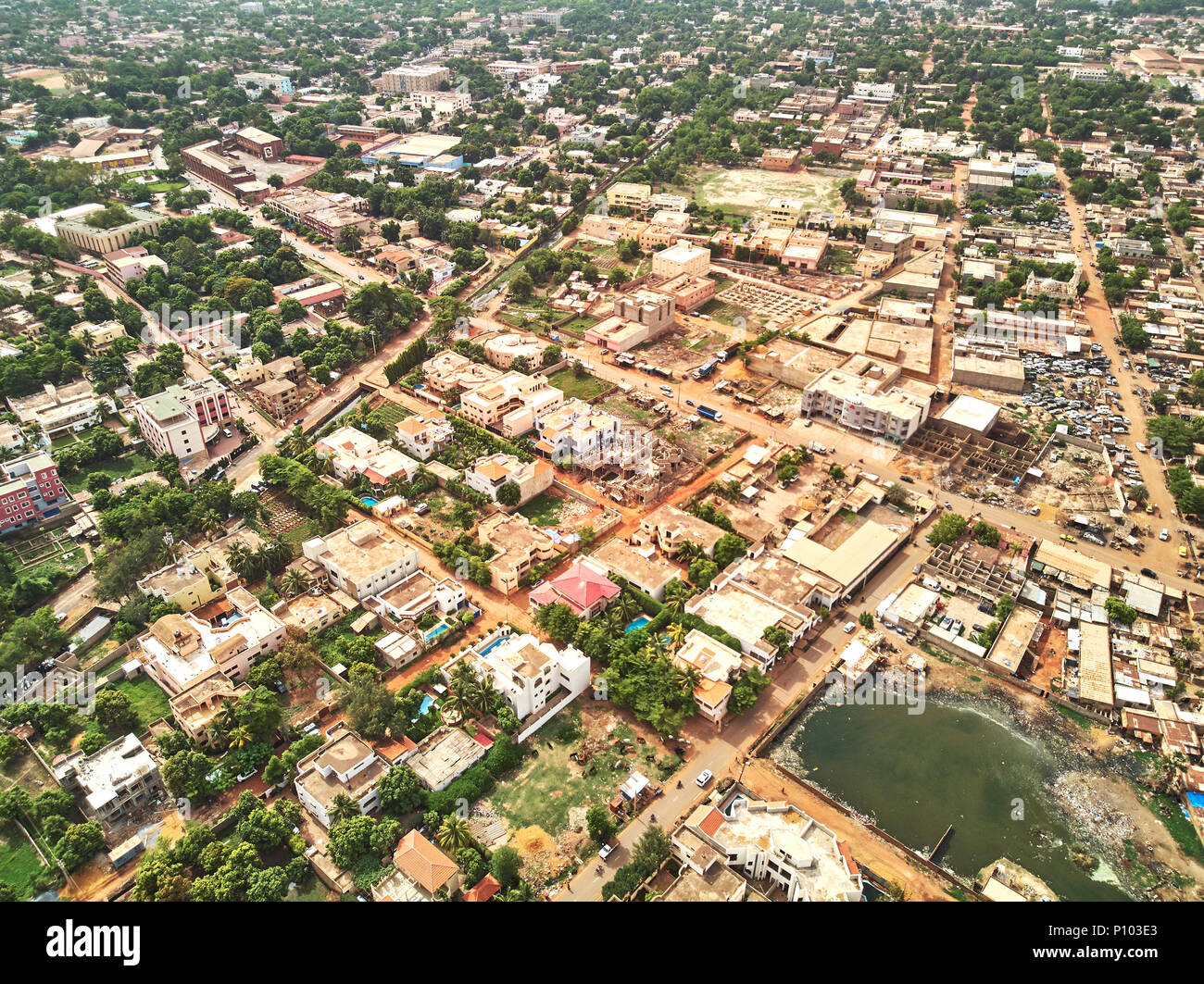 Bamako ist die Hauptstadt und größte Stadt von Mali, mit einer Bevölkerung von 1,8 Millionen. 2006 wurde geschätzt, um die am schnellsten wachsende Stadt in Afrika ein. Stockfoto