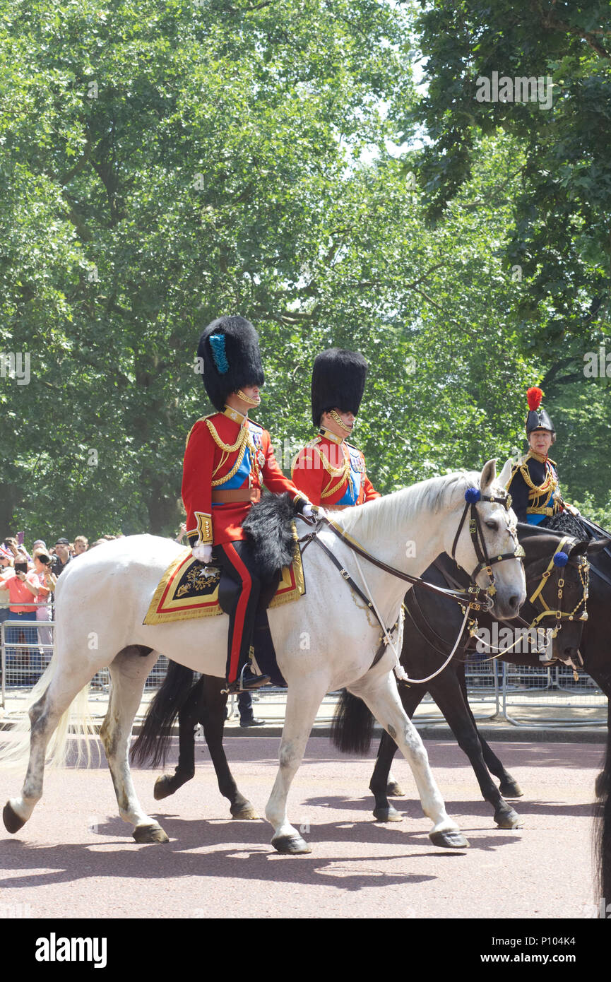 Die königliche Familie, die Farbe in London 2018 Stockfoto
