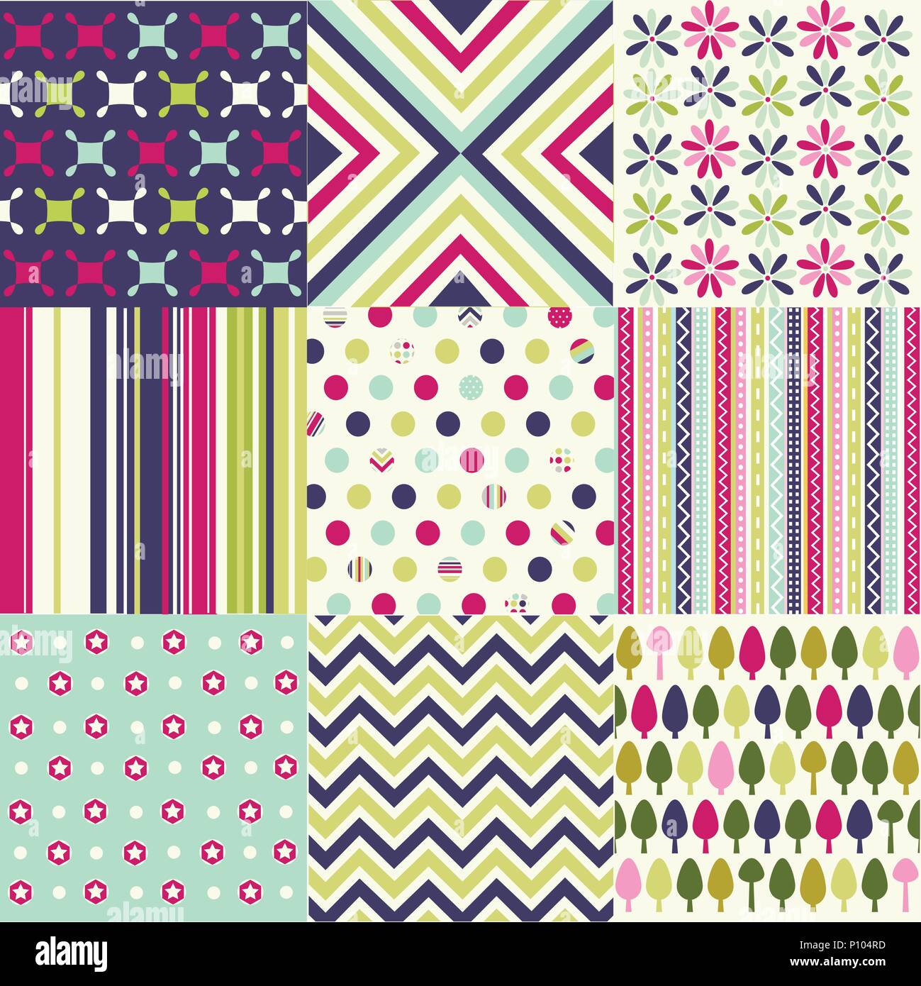 Nahtlose Muster mit Stoff Textur Stock Vektor