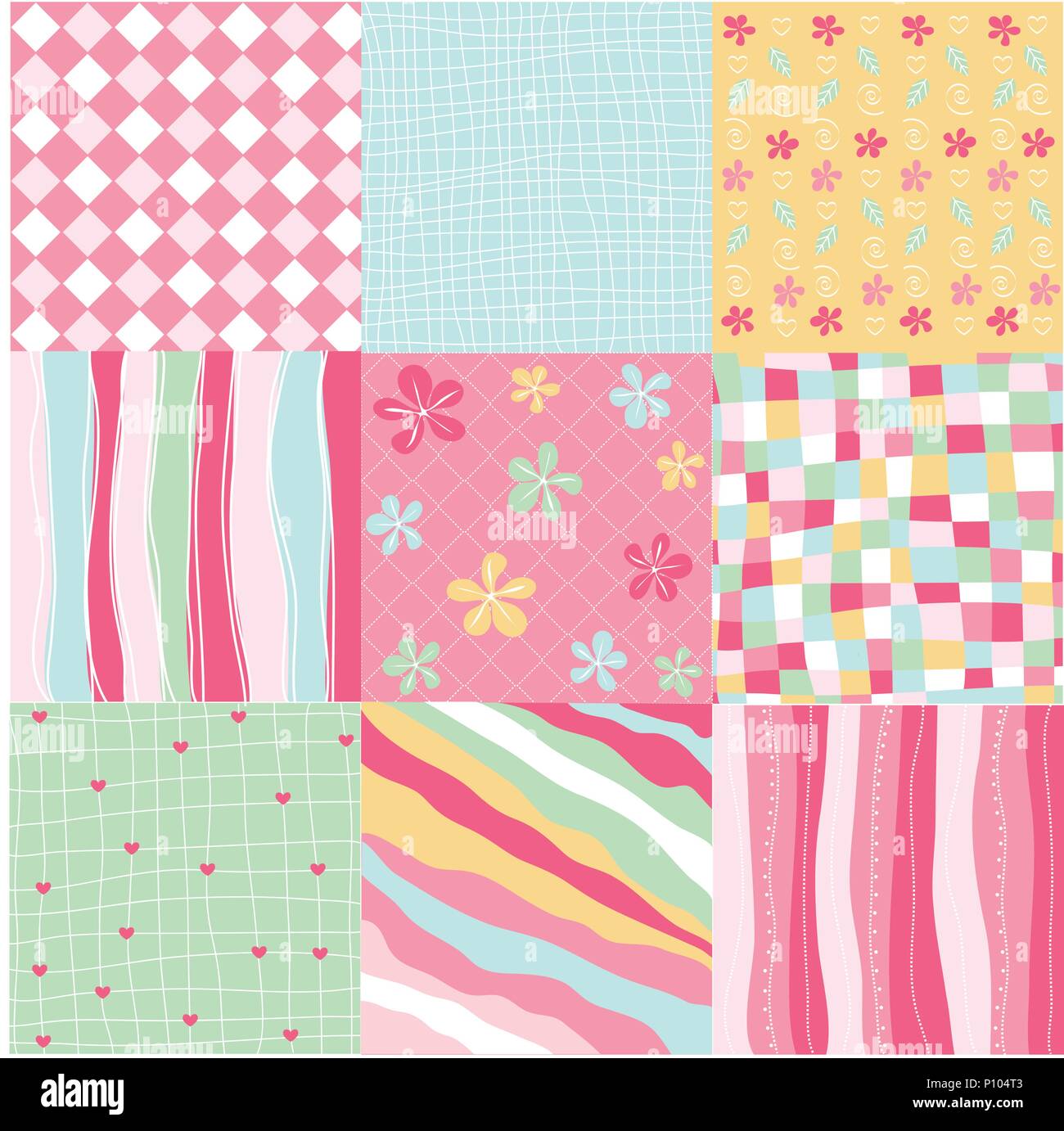 Nahtlose Muster mit Stoff Textur Stock Vektor