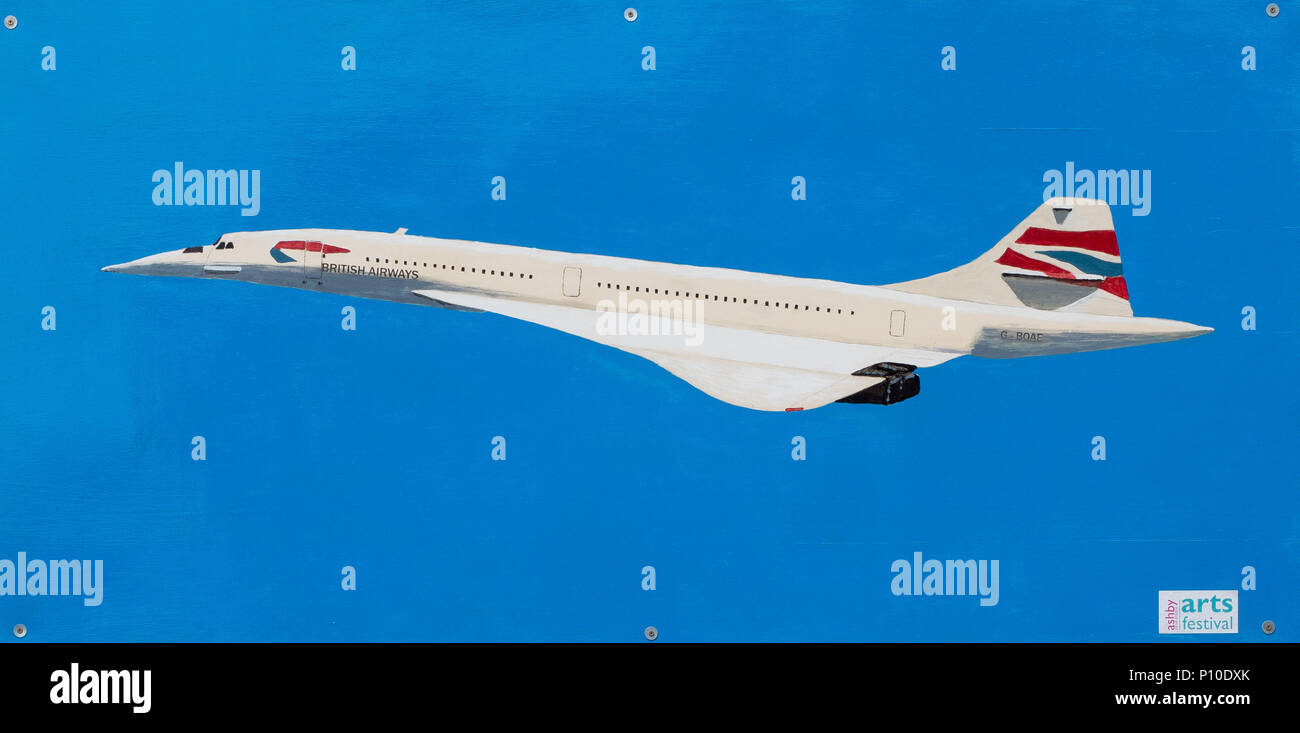 Ashby-de-la-Zouch, England, 6. Juni 2018. Die 'It der Zukunft' Bild wurde von Baz Forgham, Teil der ArtaroundAshby Ausstellung Stockfoto