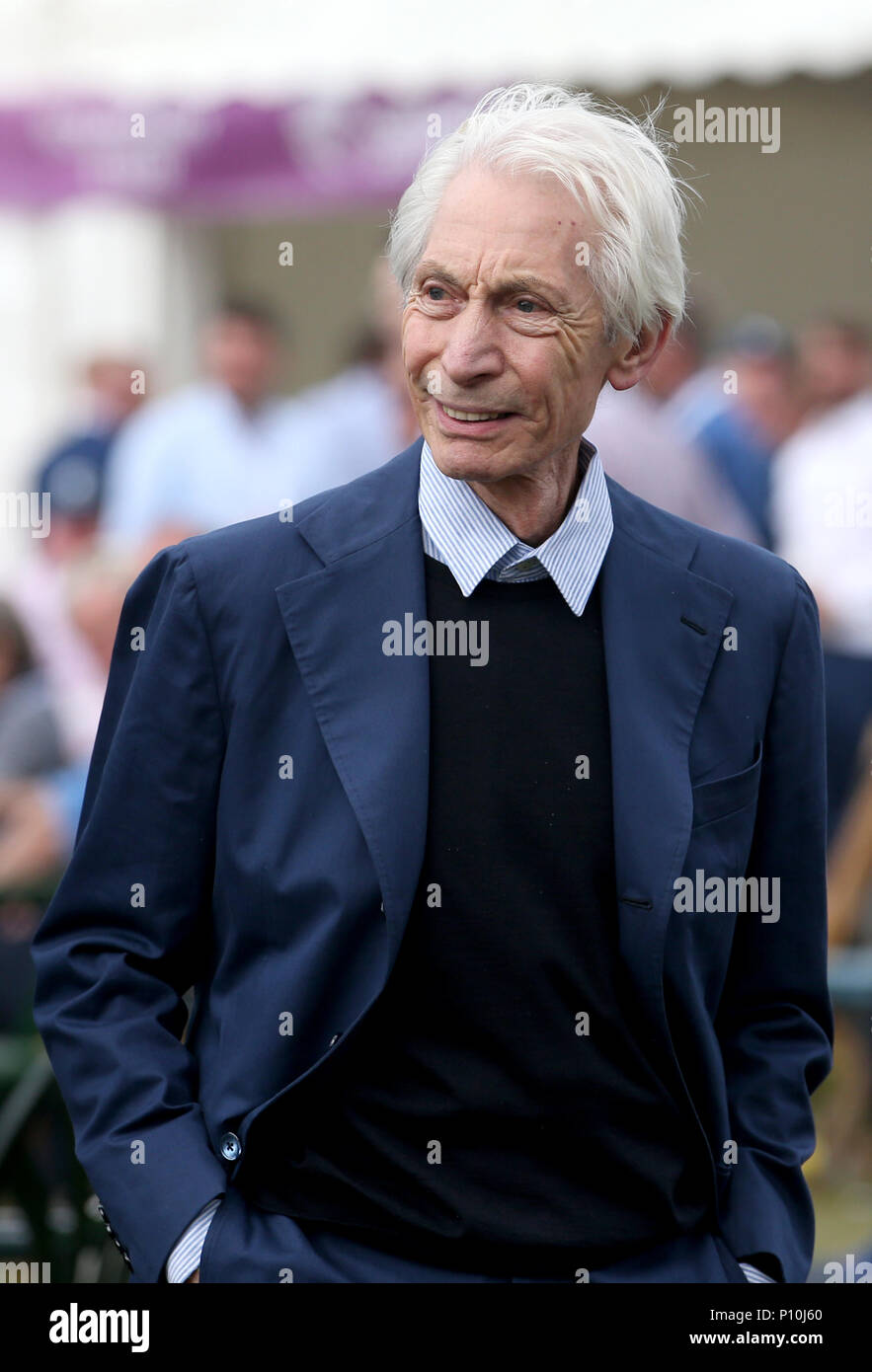 Charlie Watts von den Rolling Stones während der Eines Tages International bei der Grange, Edinburgh. Stockfoto