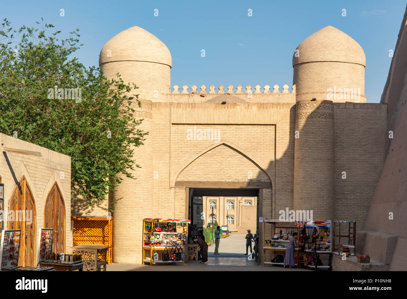 West Gate, Chiwa, Usbekistan Stockfoto
