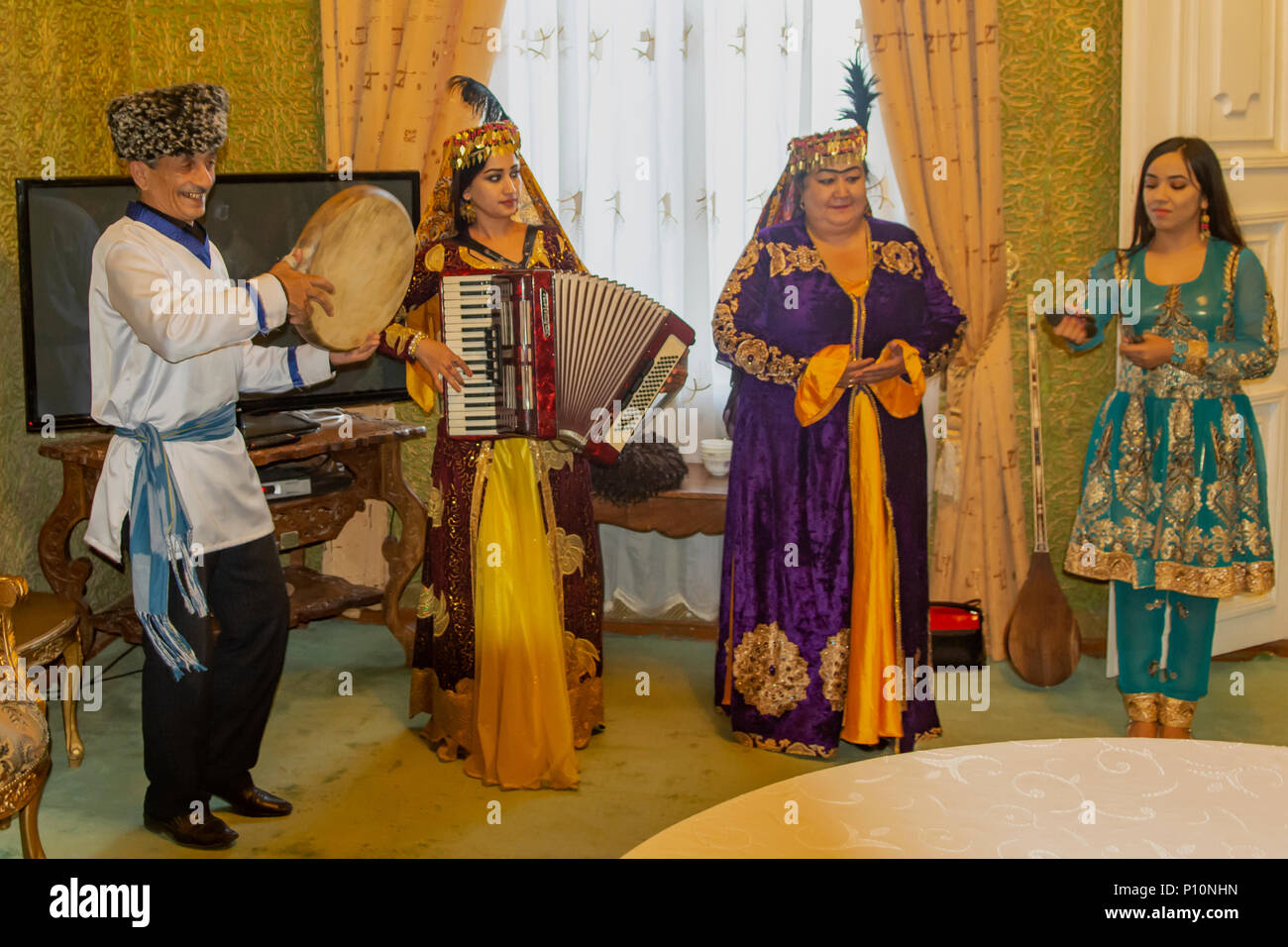 Kulturelle Show, Chiwa, Usbekistan Stockfoto
