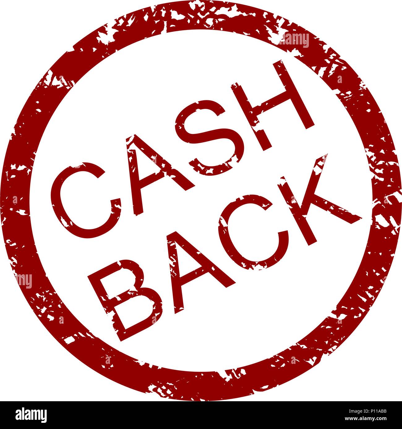 Cash Back Stempel rund. Siegel Stempel Cash- und Geld-zurück-, die Geld-zurück-grunge Dichtung. Vector Illustration Stock Vektor