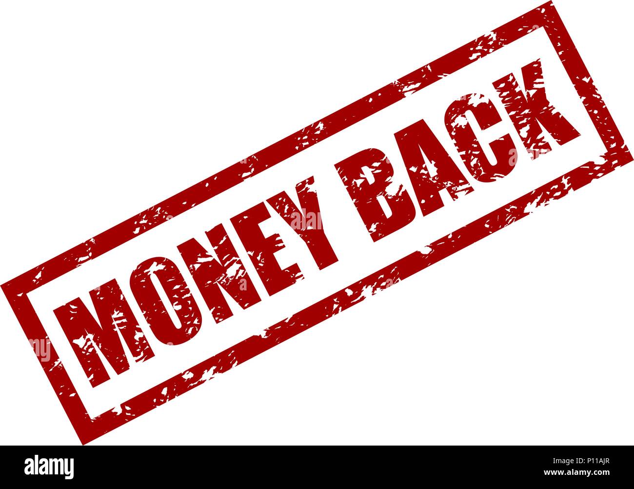 Geld-zurück-Stempel Textur. Vektor grunge Stempel moneyback Abbildung Stock Vektor