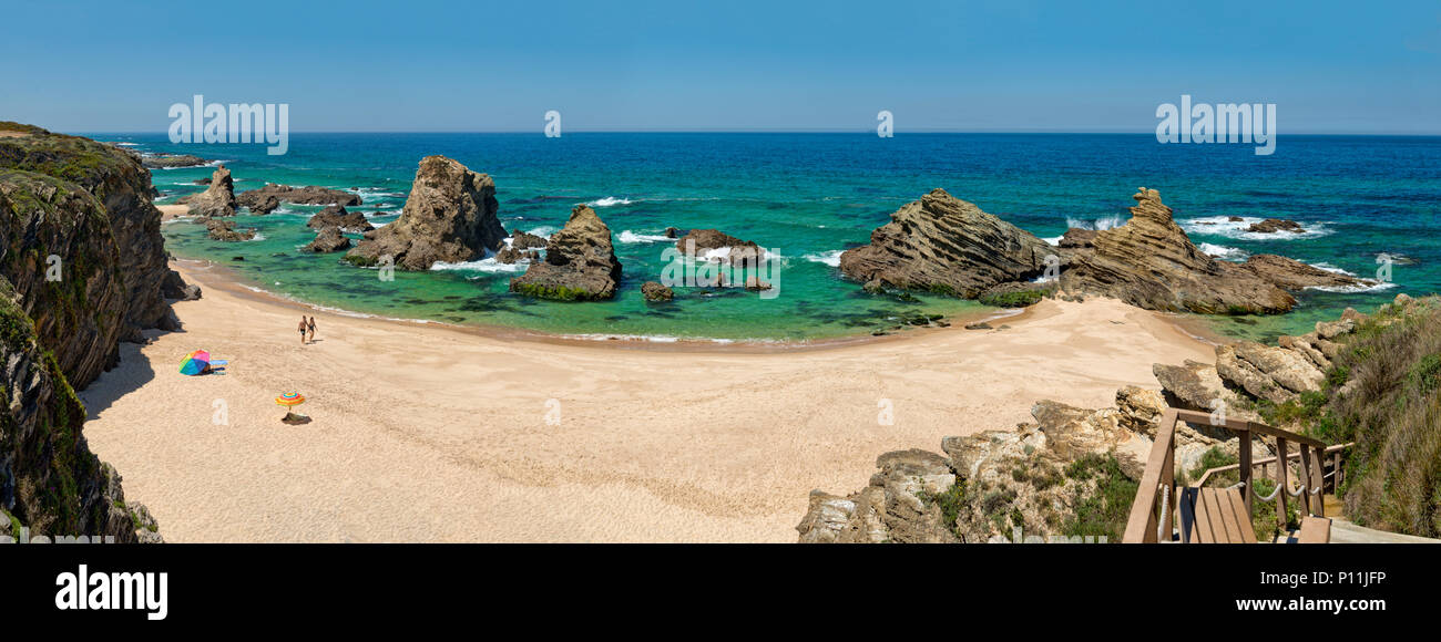 Porto Covo, Praia da Samoqueira, Alentejo, Portugal Stockfoto