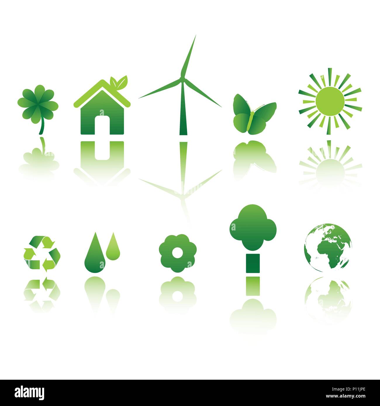Umwelt Symbole Stock Vektorgrafik Alamy