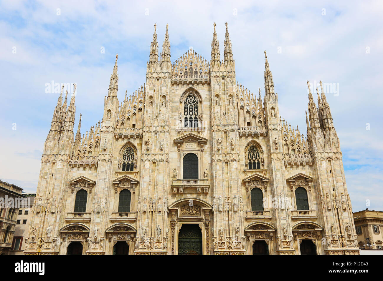 Der Dom von Mailand Italien - berühmte italienische Architektur Sehenswürdigkeiten Stockfoto
