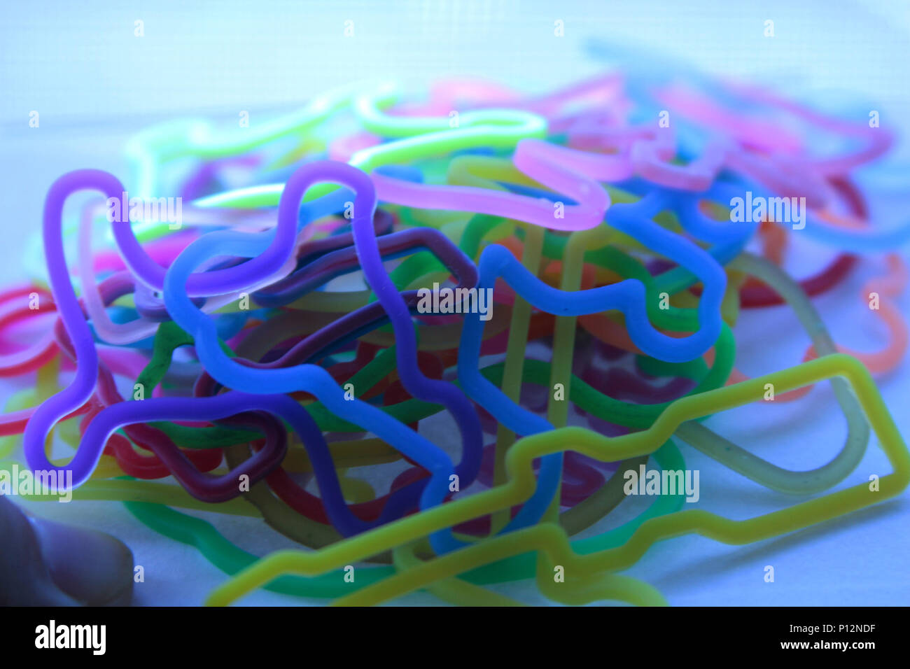 Bunte Silly-Bands Stockfoto