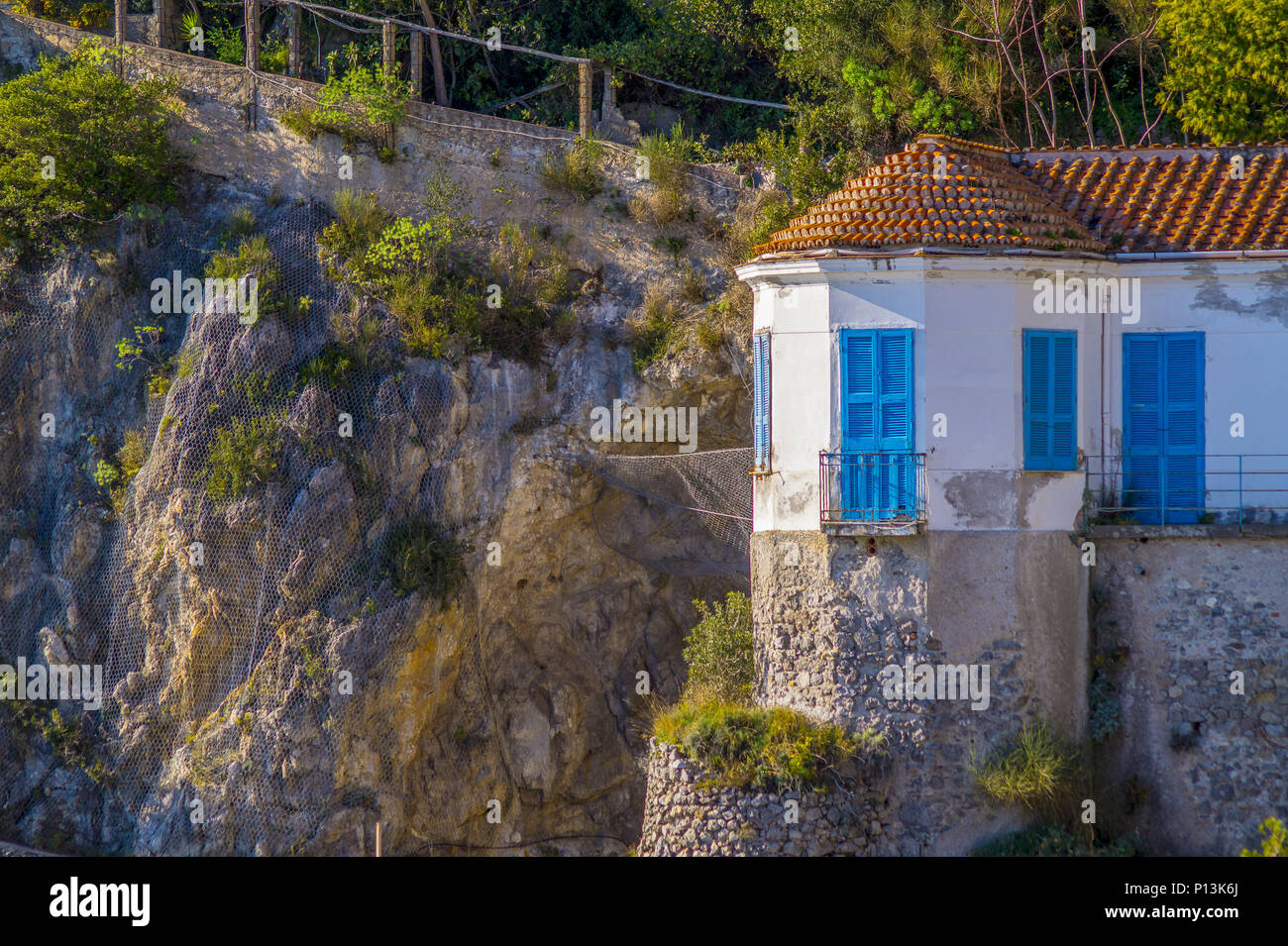 Szenerien von der wunderschönen Küste von Amalfi. So wie in der Chorus deldi des Meeres verloren zu gehen. Stockfoto