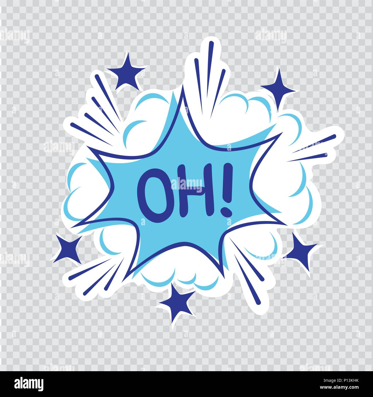 Oh Cartoon Illustration transparent Stock Vektor