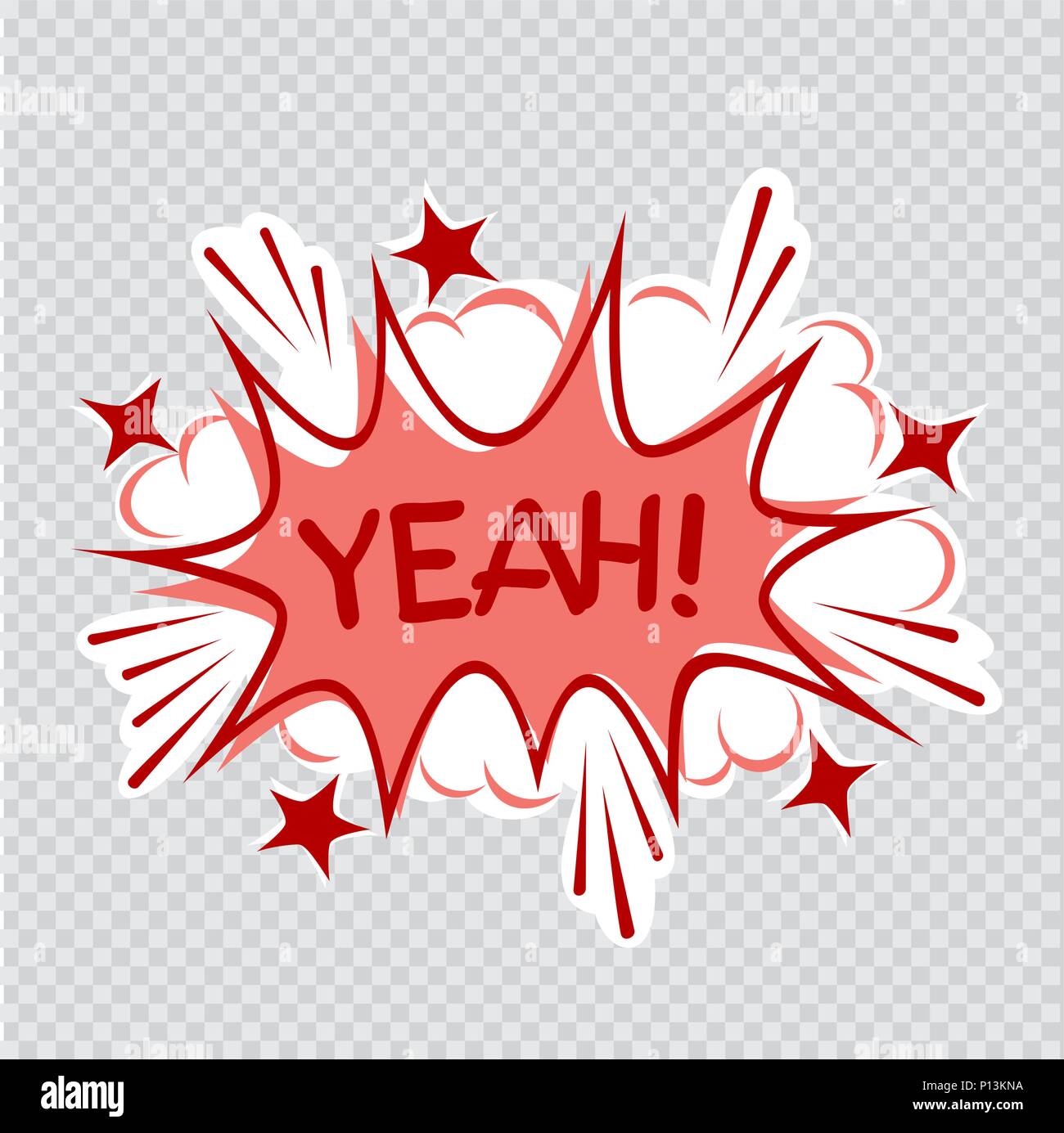 Ja Cartoon Illustration transparent Stock Vektor
