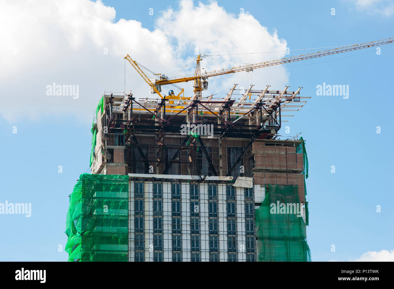 Die Baustelle. Bitte ähnliche Bilder in meinem Portfolio sehen. Stockfoto