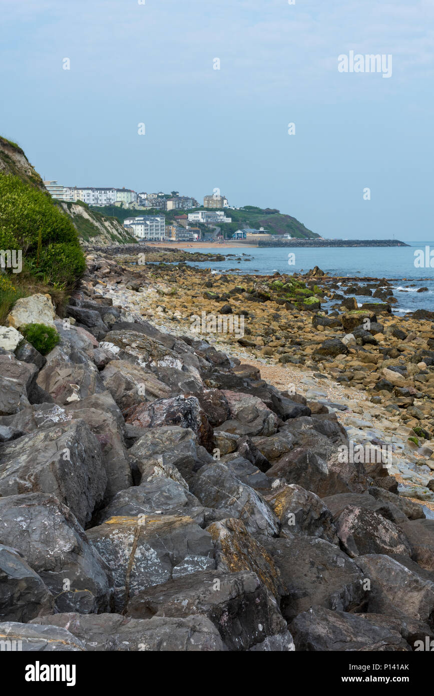 Felsigen Strand und Vorland in Ventnor, Isle of Wight, England, Großbritannien Stockfoto