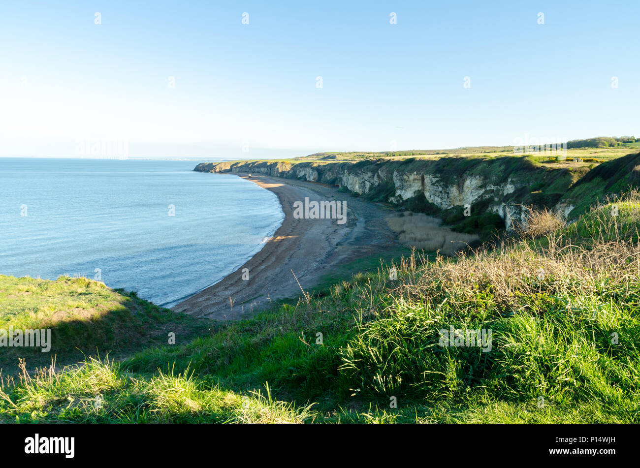 Ansicht von Blast Strand Seaham aus Nase, Seaham. Stockfoto