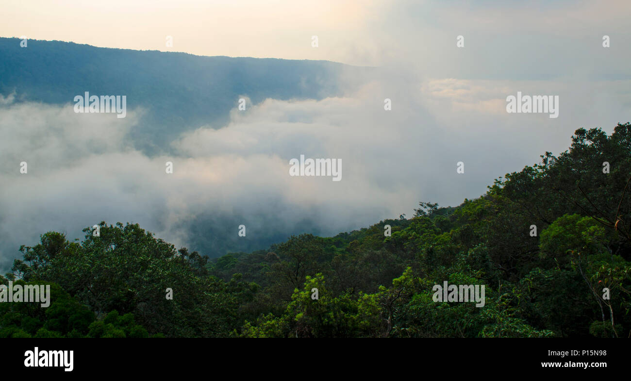 Panorama Ansicht Pha Deaw Dai Klippen der Khao Yai Nationalpark in Thailand Stockfoto