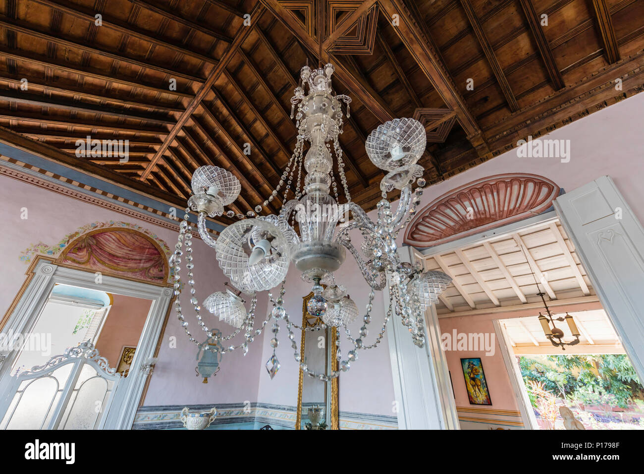Innenansicht des Museo de Arquitectura Colonial in der UNESCO Weltkulturerbe Stadt Trinidad, Kuba. Stockfoto