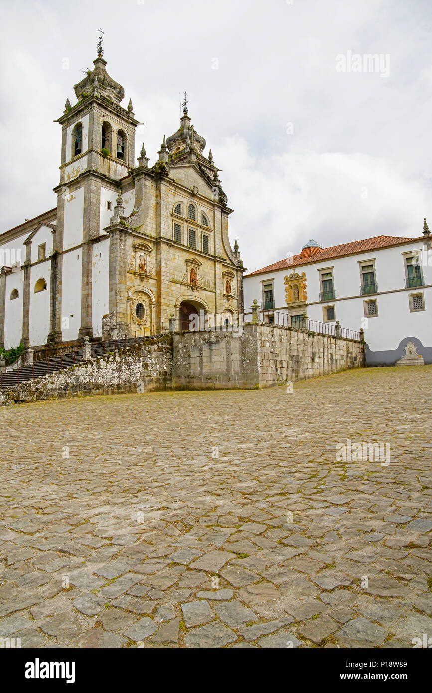 Blick auf das Kloster von São Martinho de Tibães, Braga, Portugal. Stockfoto