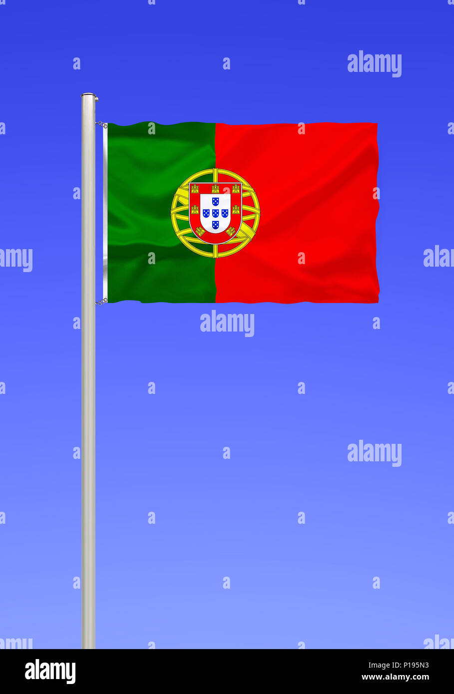Flagge Portugal Flagge von Portugal Stockfoto