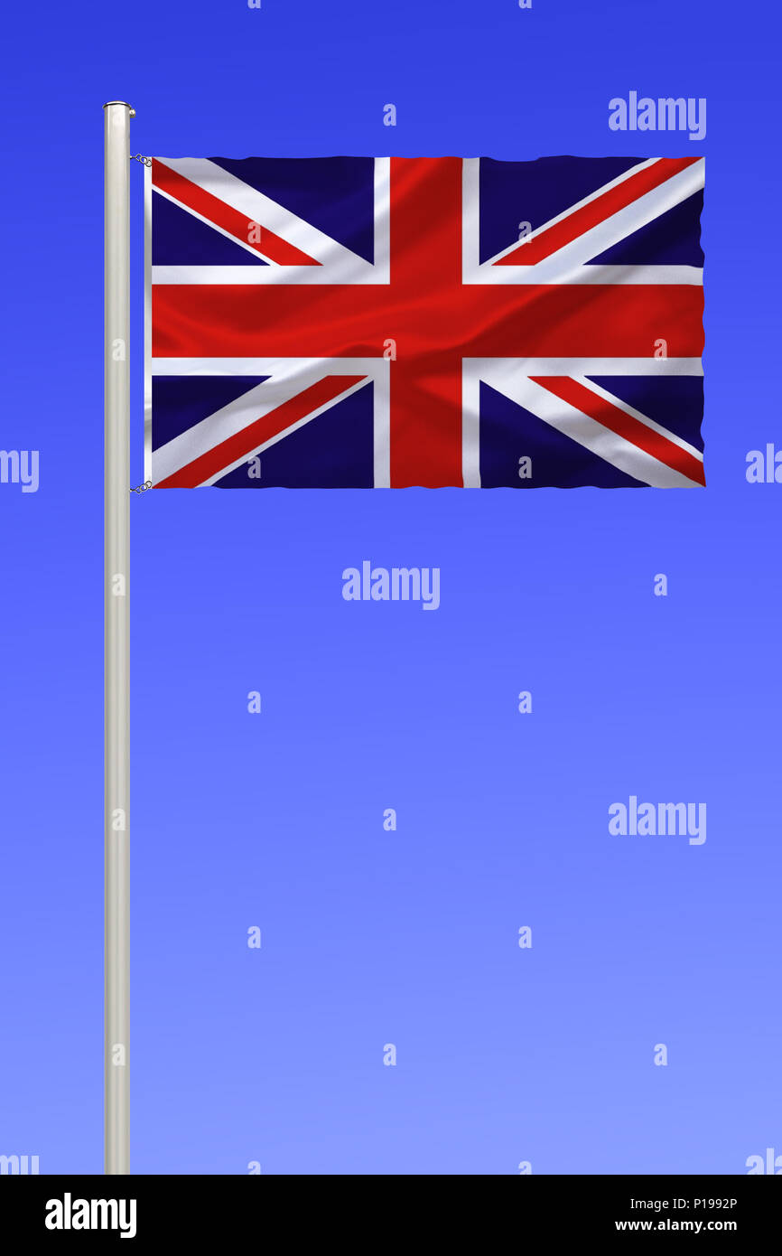 Flagge des Vereinigten Königreichs, das Vereinigte Königreich,, 1802 von Grossbritannien, Vereinigtes Koenigreich, Stockfoto