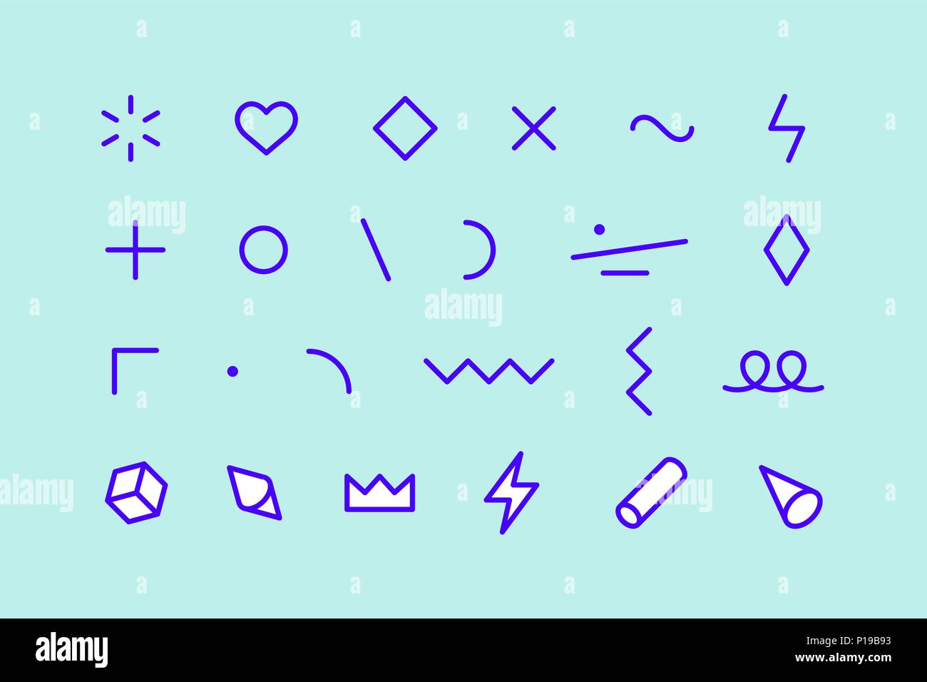 Memphis style Elemente Stock Vektor