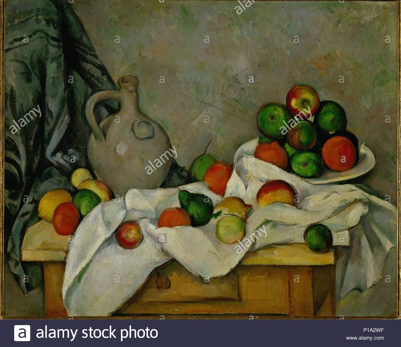 Rideau, Cruchon et Compotier, 1893-94 Vorhang, Krug und Schale mit ... Rideau, Cruchon et Compotier, 1893-94 Vorhang, Krug und Schale mit ...