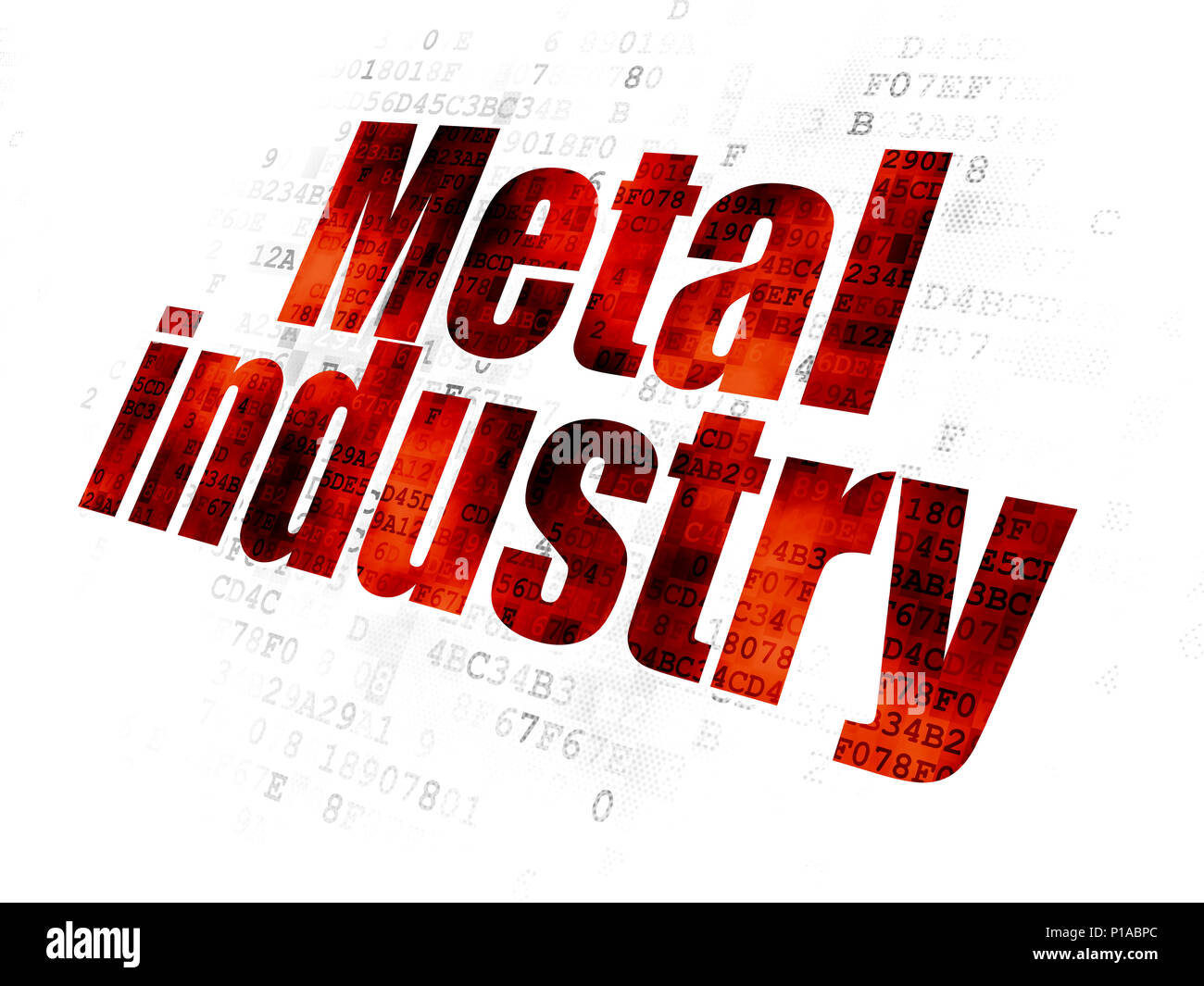 Manufacuring Konzept: Metallindustrie auf Digital-Hintergrund Stockfoto