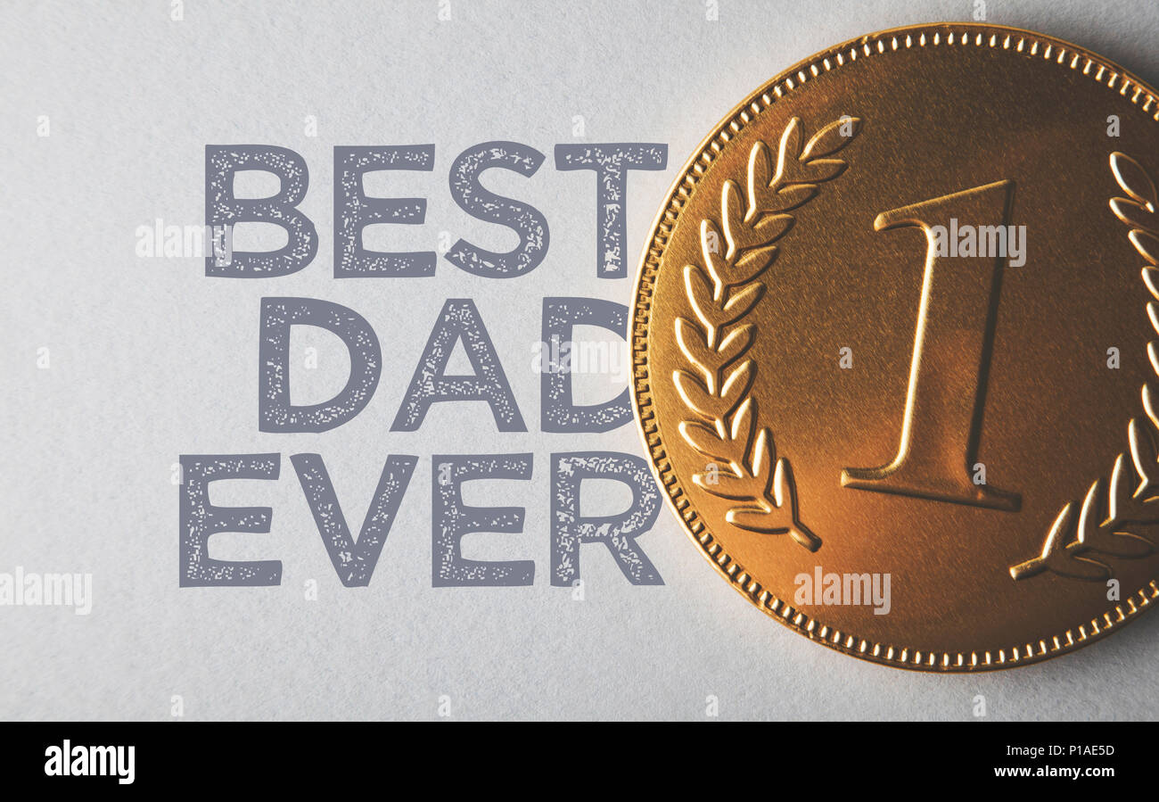 Vatertag Gold Medaille Nummer eins. Stockfoto