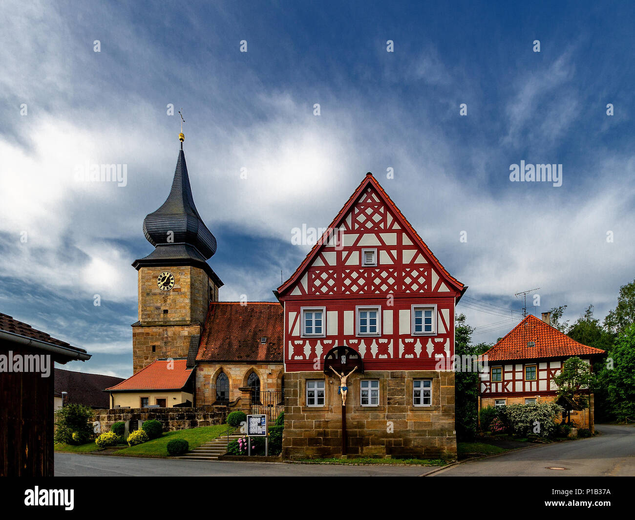 Pfarrkirche St. Maternus in motschenbach Stockfoto