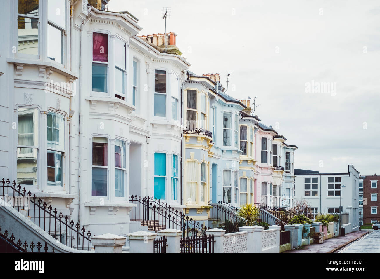 Britische Architektur, Brighton, England Stockfoto