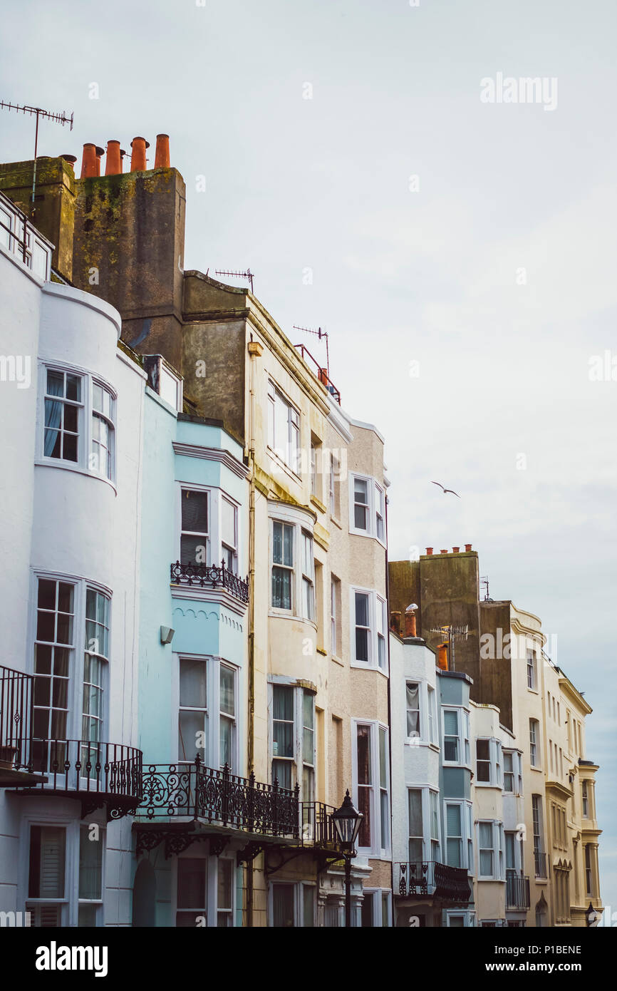 Britische Architektur, Brighton, England Stockfoto