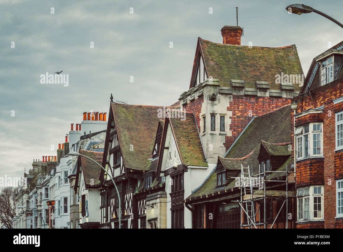 Verschiedene architektonische Stile, Brighton, England Stockfoto