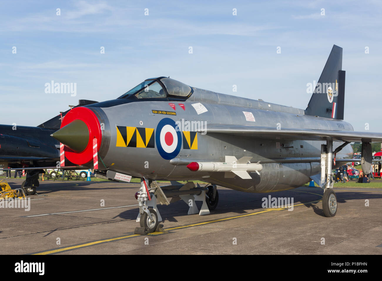 English Electric Lightning der Royal Air Force, die darin ein Interceptor fighter in der 1950 eingeführten s verwendet. Stockfoto
