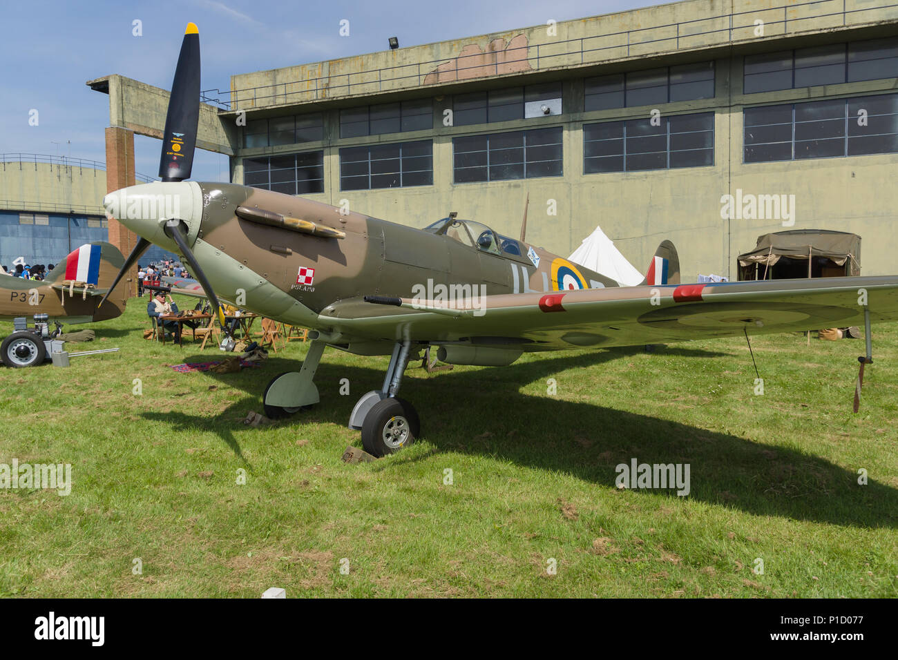 Supermarine Spitfire Vb der Royal Air Force, die es als Kämpfer während des Zweiten Weltkriegs verwendet Stockfoto