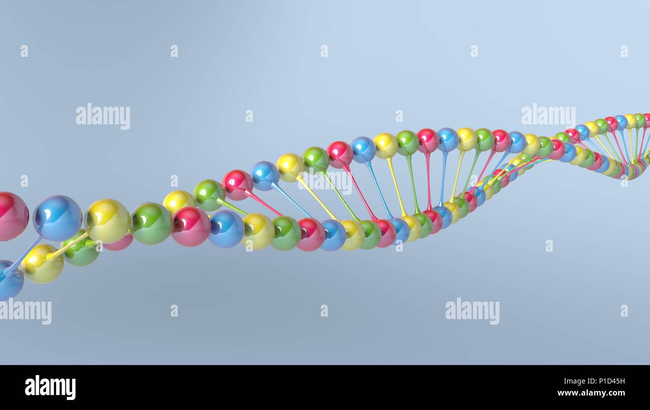 Bunte DNA-Welle Stockfoto