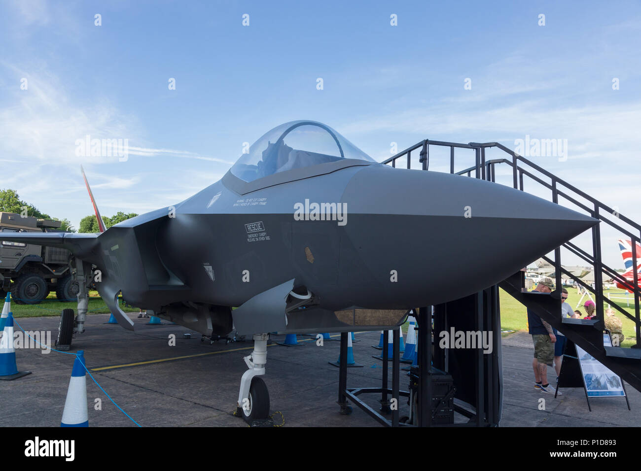 Lockheed Martin F-35 Lightning II mock up eine Air Show im Jahr 2018 Stockfoto