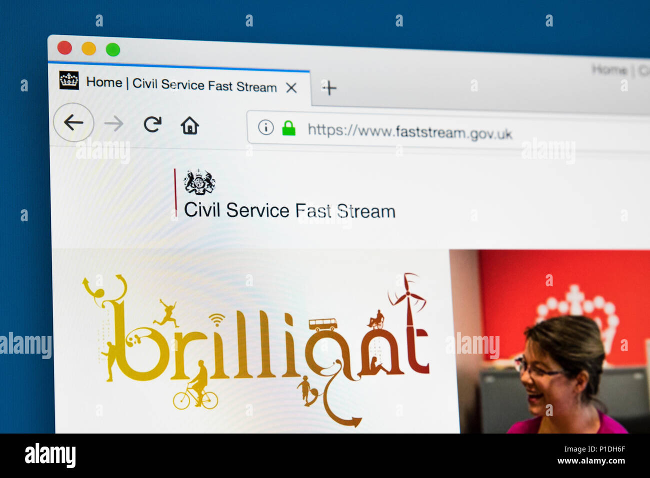 LONDON, UK, 23. Mai 2018: Die Homepage der offiziellen Website für den Öffentlichen Dienst schnell Stream, am 23. Mai 2018. Stockfoto