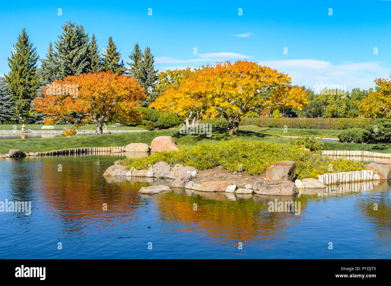 Nikka Yuko Japanese Garden, Lethbridge, Alberta Stockfoto