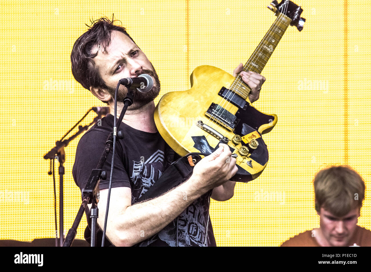 British Sea Power live auf der siegreichen Festival 2017. Stockfoto